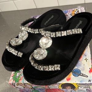 Jeffrey Campbell Crystal Embellished Sandal